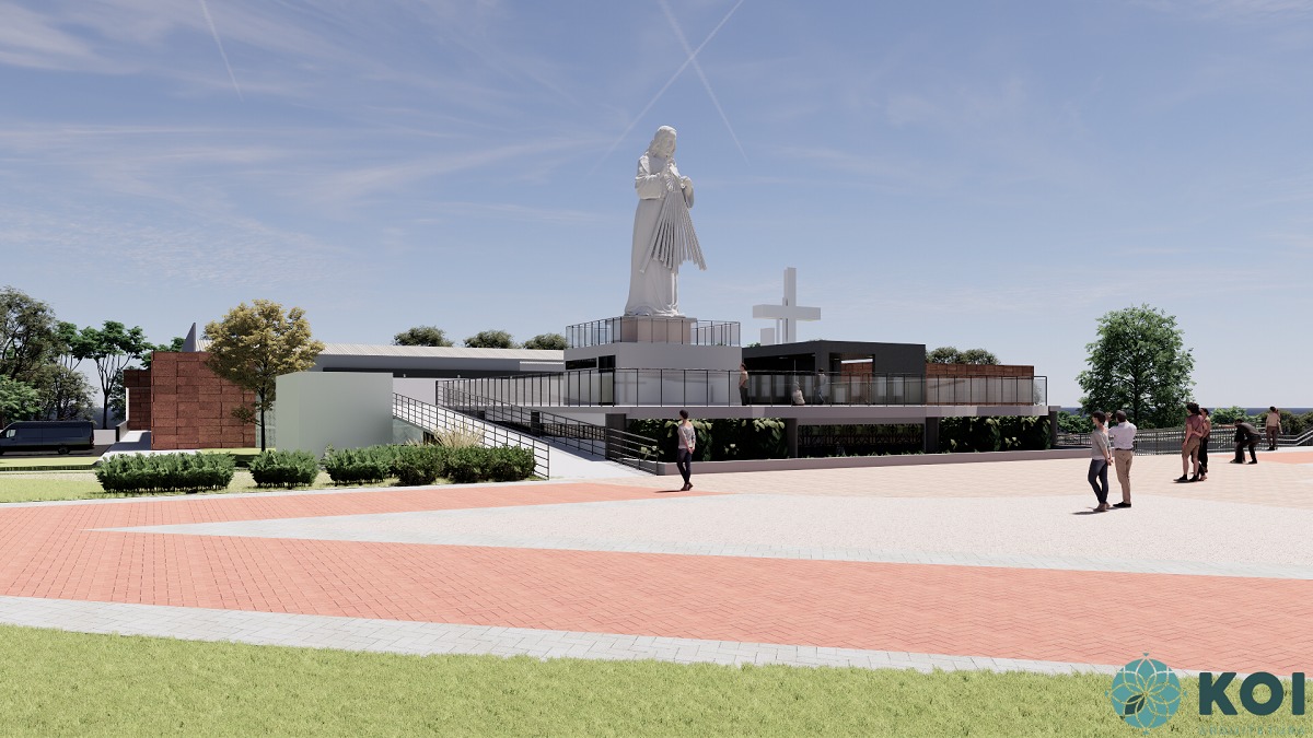 Uma estátua de Jesus Misericordioso de 10 metros de altura está sendo erguida no Santuário da Divina Misericórdia, na capital paranaense.