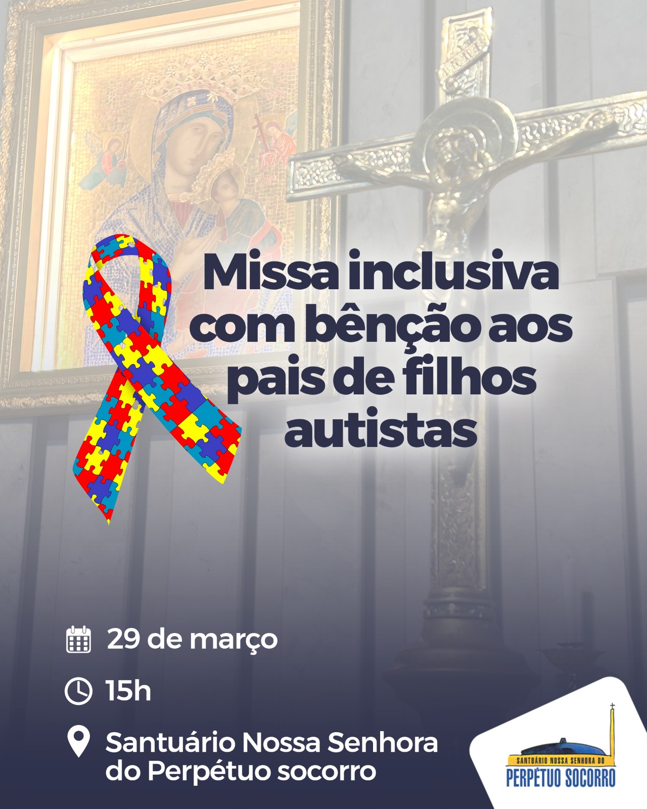 Santuário Perpétuo Socorro celebra Missa Inclusiva em preparação ao Dia Mundial do Autismo